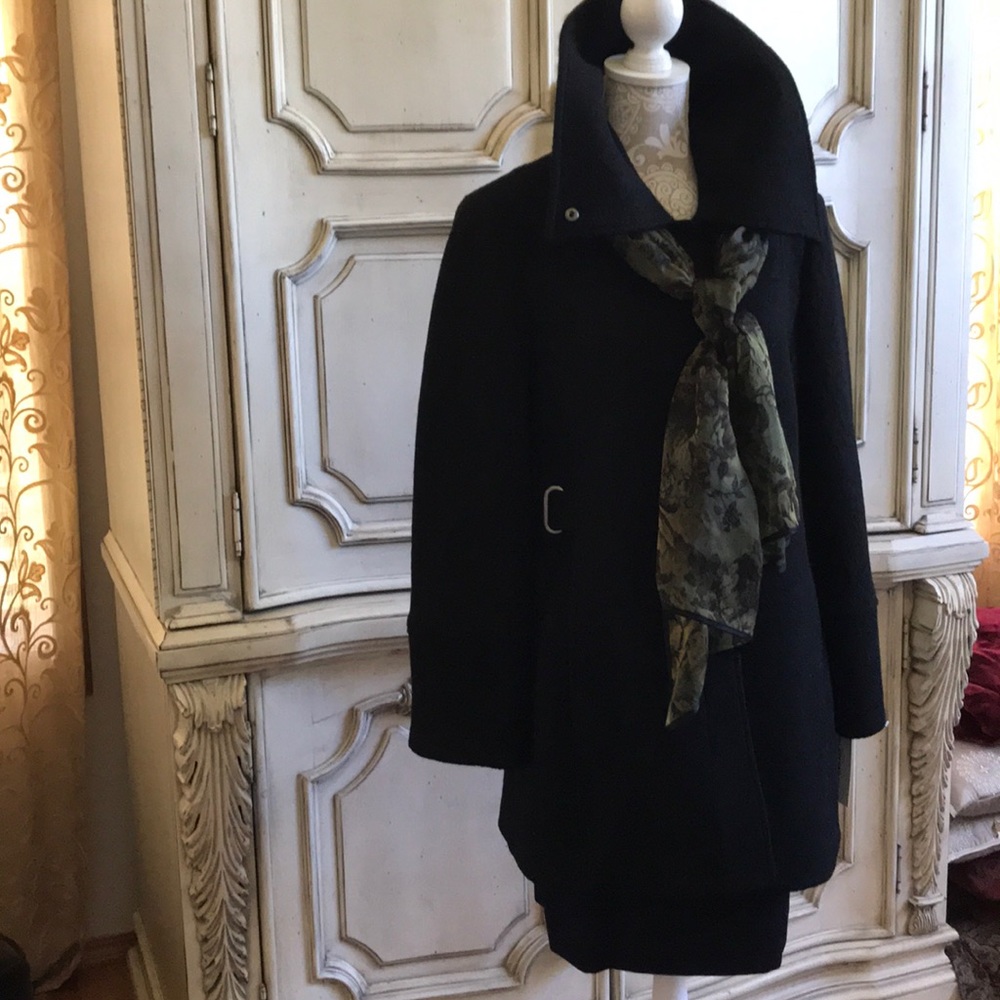 HILARY RADLEY COAT NWT VINTAGE BOILED WOOL LUXURIOUS DETAILS AND TAILORING SZ 10